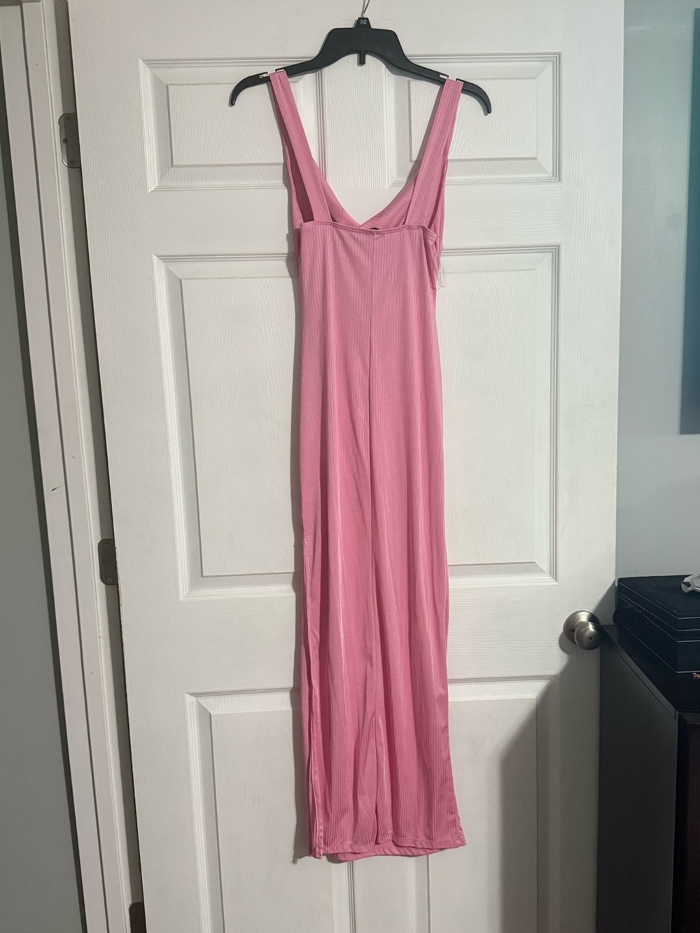 Pink Cut Out Ribbed Maxi Dress - Picture 3 of 3